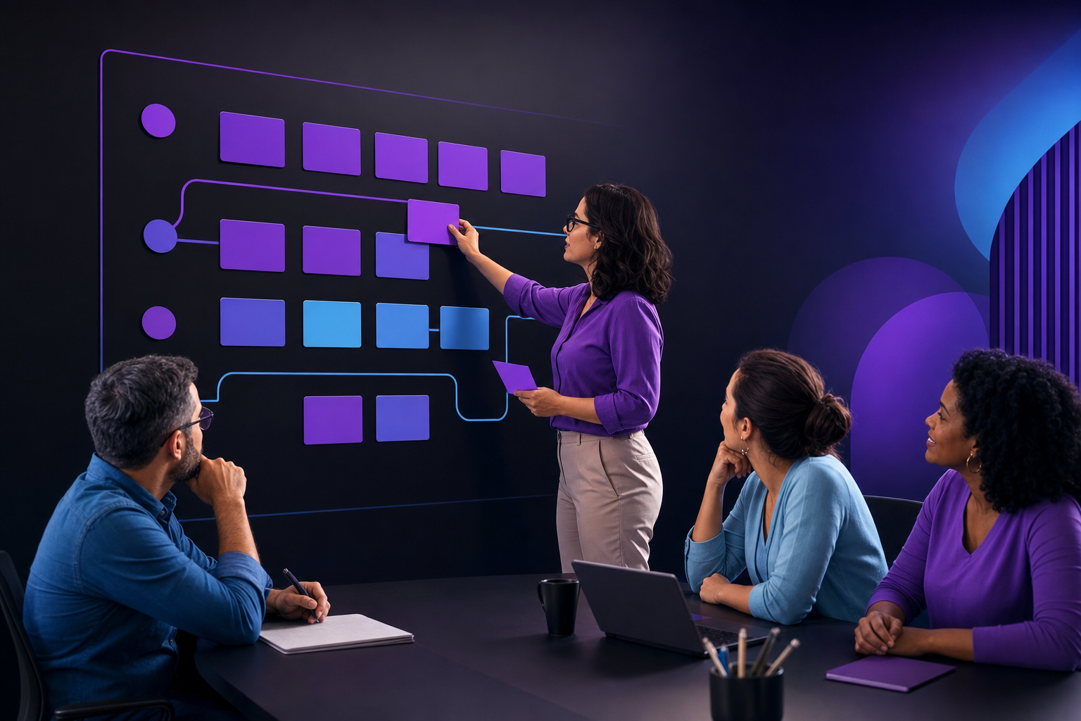 Coordenadora pedagógica mapeia competências digitais com professores.